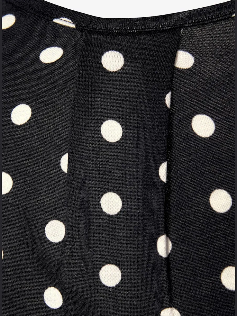 Débardeur de plage à encolure en V à pois en viscose