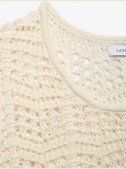 Débardeur d'été en tricot avec encolure ronde et larges bretelles