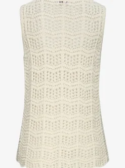 Débardeur d'été en tricot avec encolure ronde et larges bretelles
