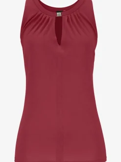 Débardeur à encolure fendue et boucle décorative en viscose