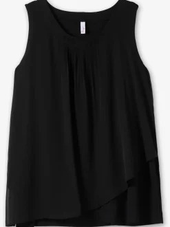 Débardeur 2 en 1 look superposé féminin