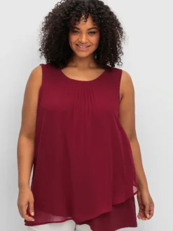 Débardeur 2 en 1 look superposé féminin