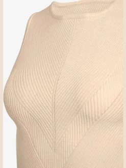 Débardeur en tricot avec col rond et motif floral en bas
