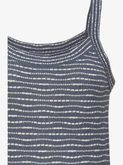 Débardeur en tricot avec rayures en fils teintés et finition côtelée