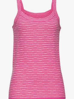 Débardeur en tricot avec rayures en fils teintés et finition côtelée