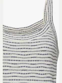 Débardeur en tricot avec rayures en fils teintés et finition côtelée