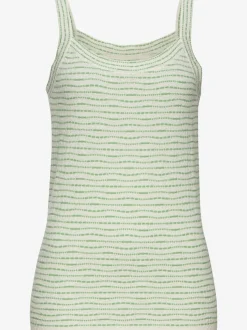 Débardeur en tricot avec rayures en fils teintés et finition côtelée
