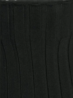 Débardeur en tricot côtelé à col montant et coupe ajustée