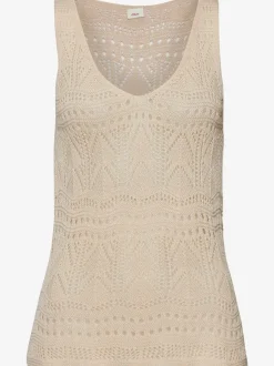 Débardeur en tricot à encolure dégagée avec motif ajouré