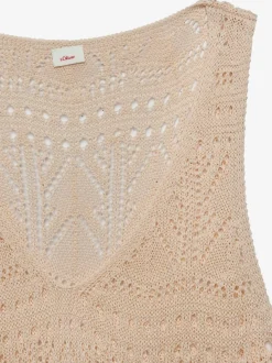 Débardeur en tricot à encolure dégagée avec motif ajouré
