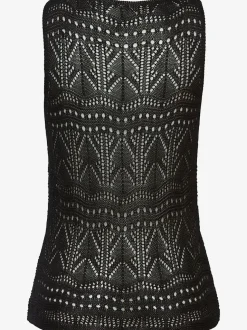 Débardeur en tricot à encolure dégagée avec motif ajouré
