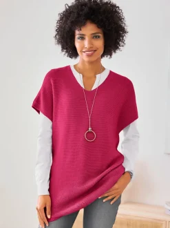 Débardeur long à la coupe ample en tricot doux