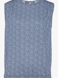 Débardeur à épaules légèrement froncées avec large ceinture smockée en viscose douce