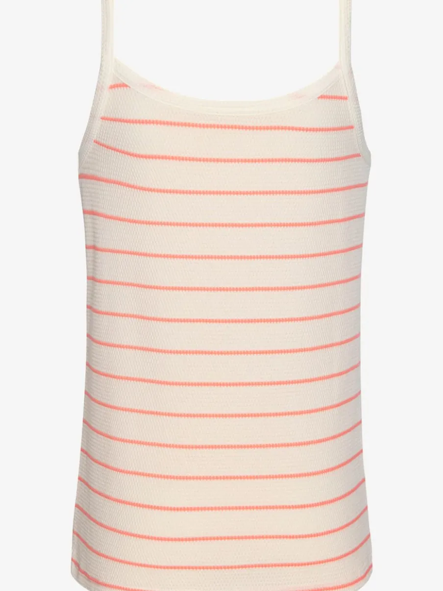 Débardeur à rayures structurées en coton et viscose