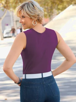 Débardeurs avec larges bretelles en superbe qualité simple