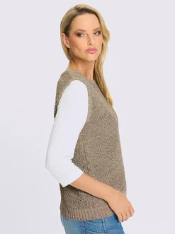 Débardeurs en tricot avec motif animal et encolure ronde