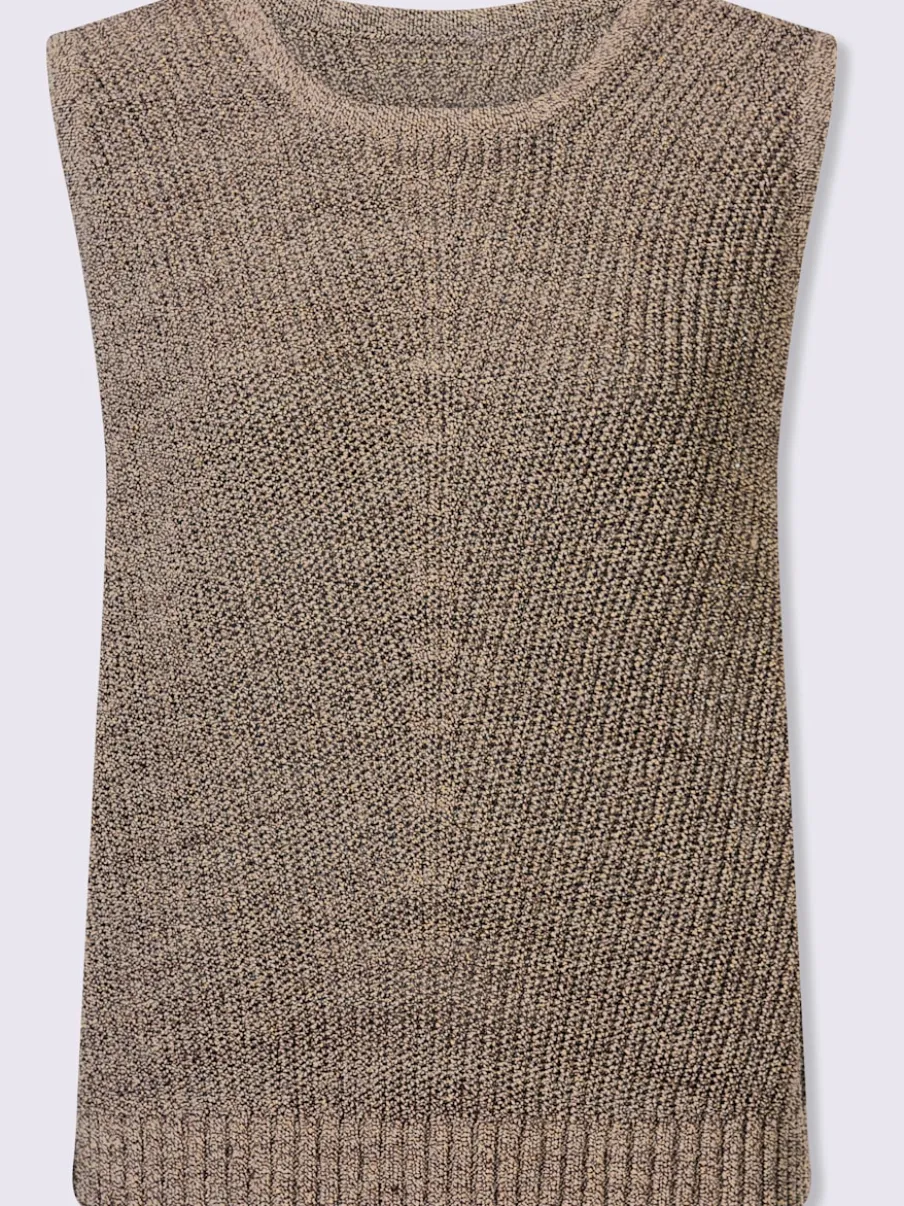 Débardeurs en tricot avec motif animal et encolure ronde