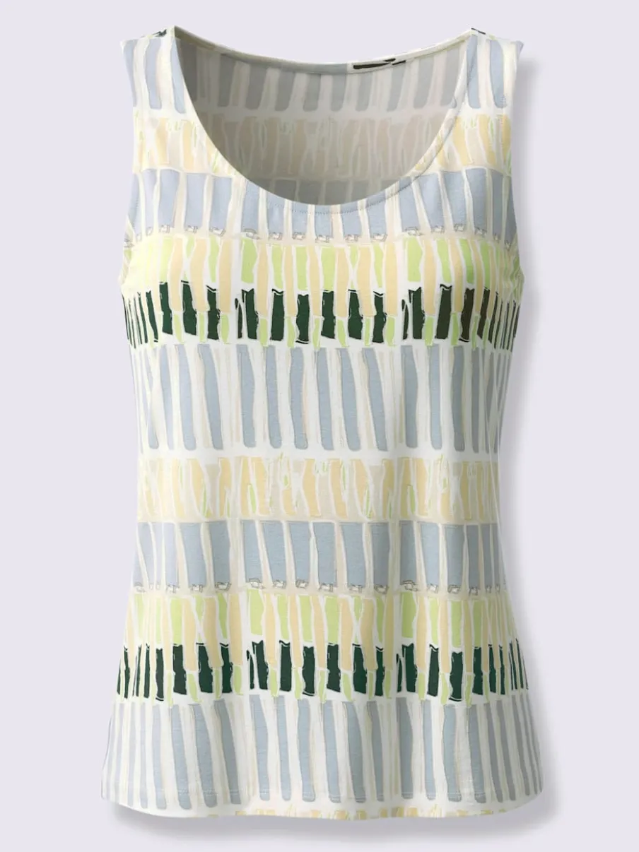 Débardeurs à motif géométrique en viscose ECOVERO signée Lenzing