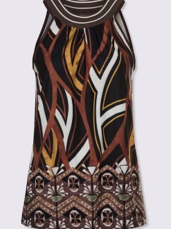 Débardeurs à motif original avec encolure ronde et forme évasée