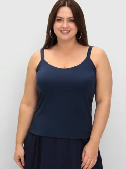 Débardeur spaghetti encolure ronde dégagée