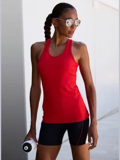 Débardeurs sport respirants à dos nageur et coutures distinctes