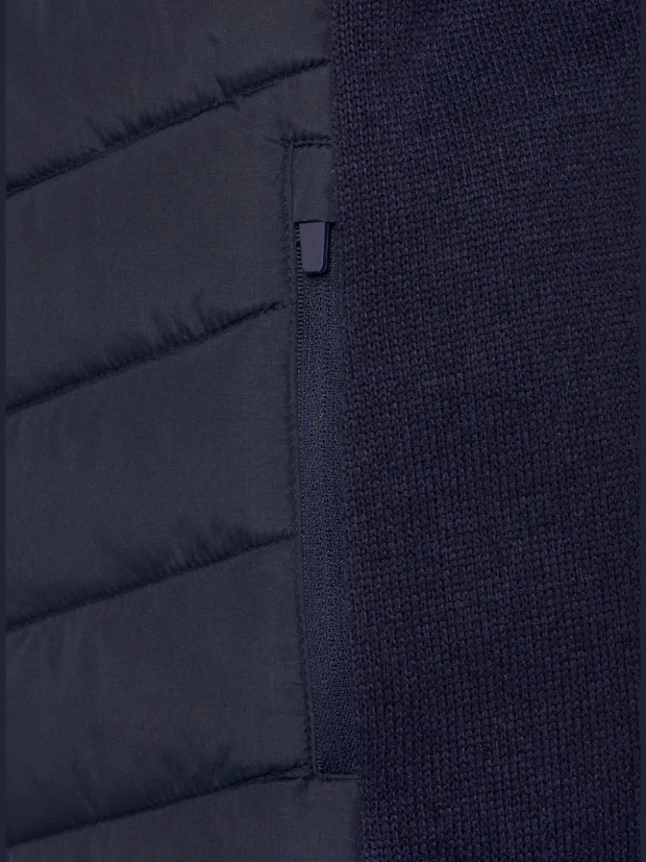 Doudoune matelassée avec manches en tricot polaire doux