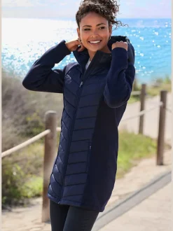 Doudoune matelassée avec manches en tricot polaire doux