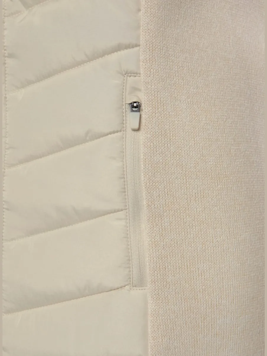 Doudoune matelassée avec manches en tricot polaire doux