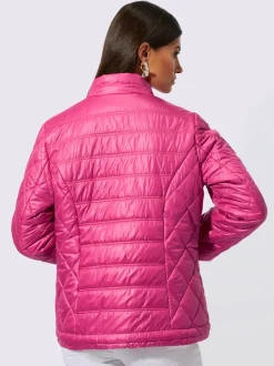 Doudoune matelassée à col montant et manches longues en polyester recyclé