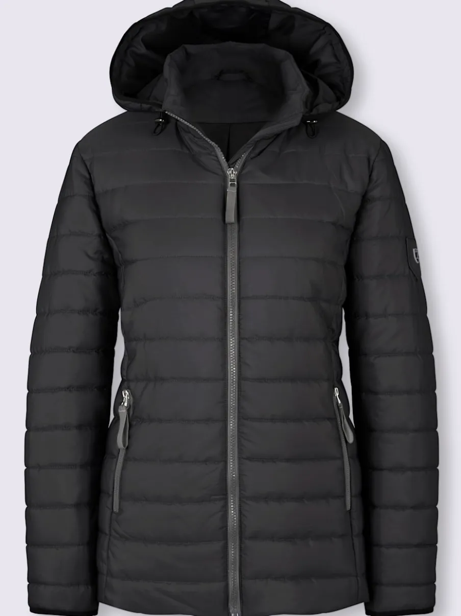 Doudoune matelassée confortable capuche amovible poches zippées