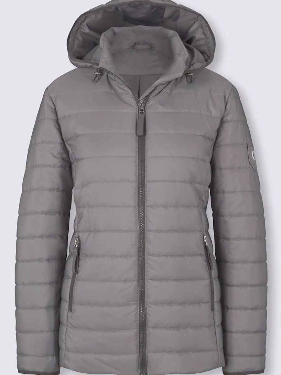Doudoune matelassée confortable capuche amovible poches zippées