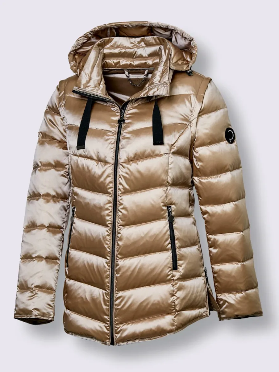 Doudounes matelassées avec capuche amovible et poches polaires