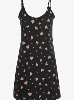 Déshabillé chemise de nuit avec imprimé cœur