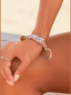 Ensemble de 7 bracelets : association tendance de plusieurs bracelets pour un look superposé décontracté