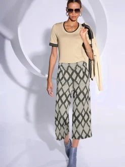 Ensemble deux pièces en tricot avec col contrasté