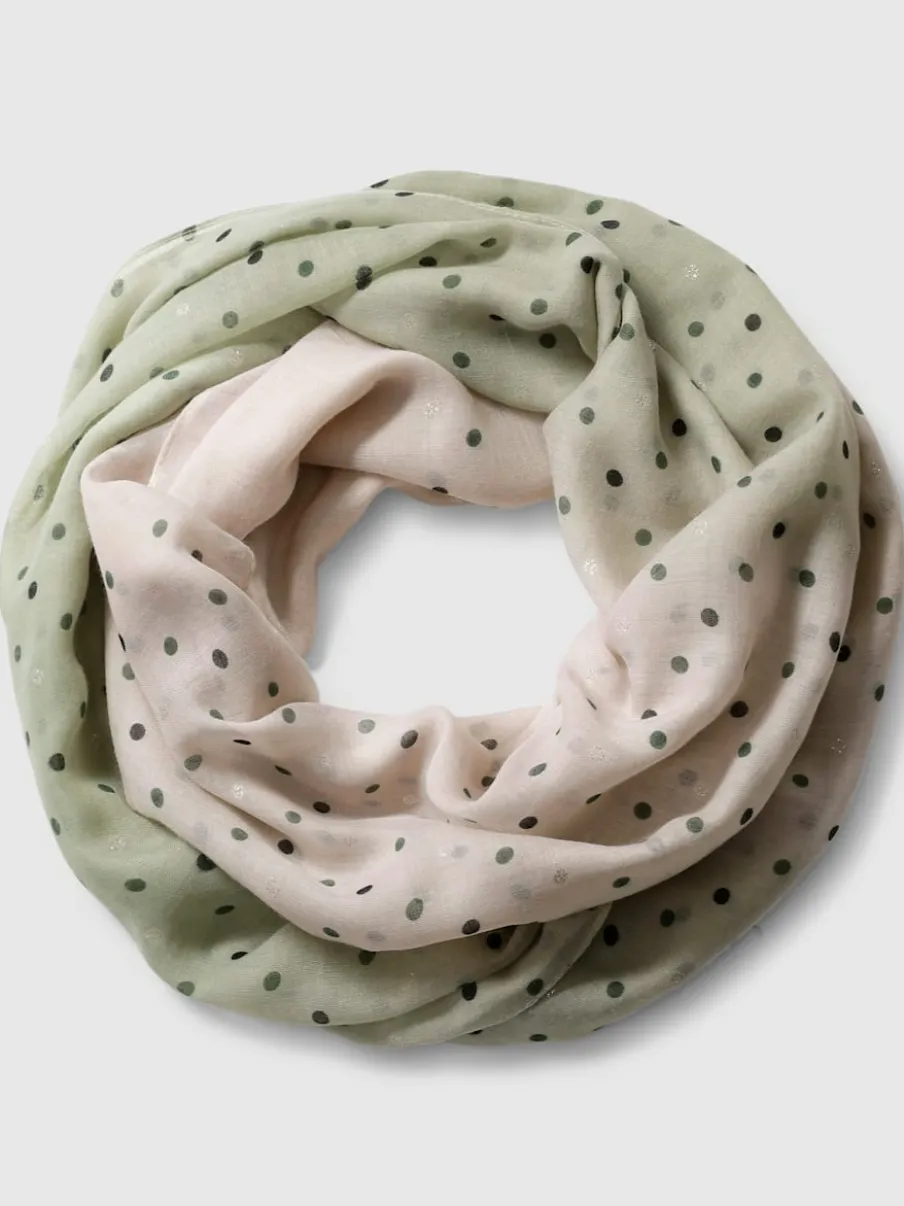 Foulard tube léger à motif à pois et dégradé de couleurs