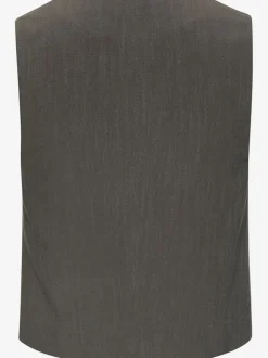 Gilet court à encolure en V avec patte de boutonnage