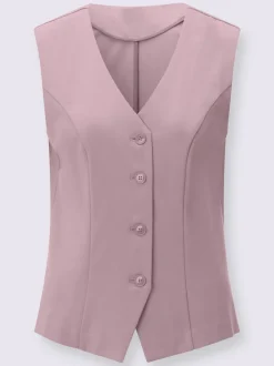 Gilet de costume à col V avec patte de boutonnage