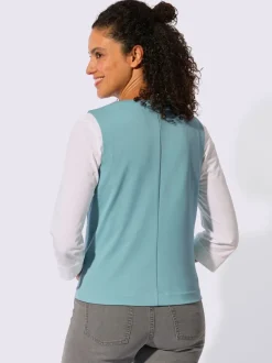 Gilet de costume à col V avec patte de boutonnage