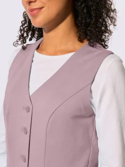 Gilet de costume à col V avec patte de boutonnage
