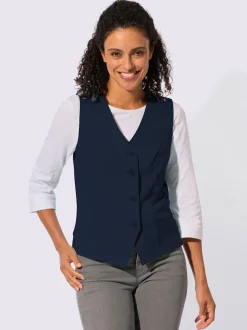Gilet de costume à col V avec patte de boutonnage