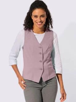 Gilet de costume à col V avec patte de boutonnage
