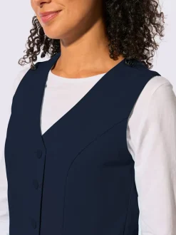 Gilet de costume à col V avec patte de boutonnage