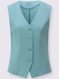 Gilet de costume à col V avec patte de boutonnage