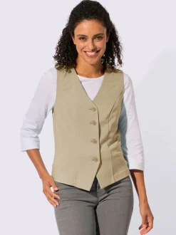 Gilet de costume à col V avec patte de boutonnage