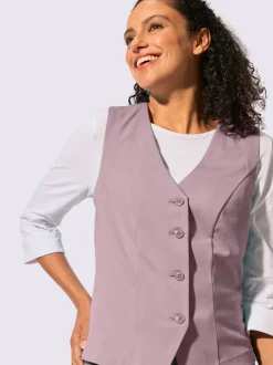 Gilet de costume à col V avec patte de boutonnage