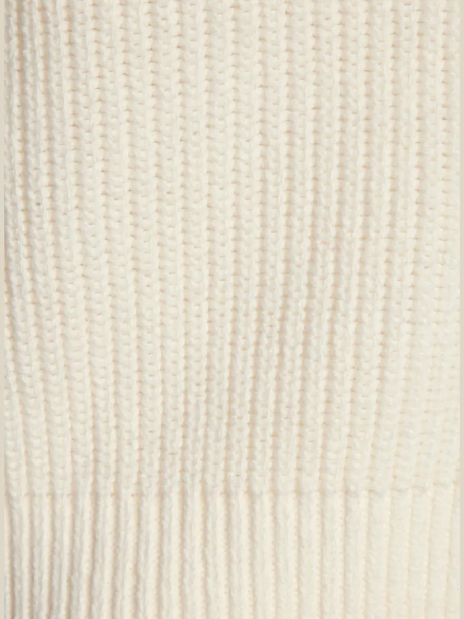 Gilet en tricot à col V profond avec boutons dorés et bords-côtes