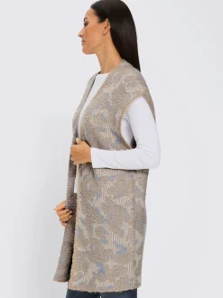 Gilet en tricot coupe ouverte affinante