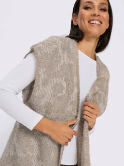 Gilet en tricot coupe ouverte affinante