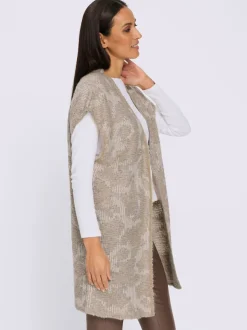 Gilet en tricot coupe ouverte affinante